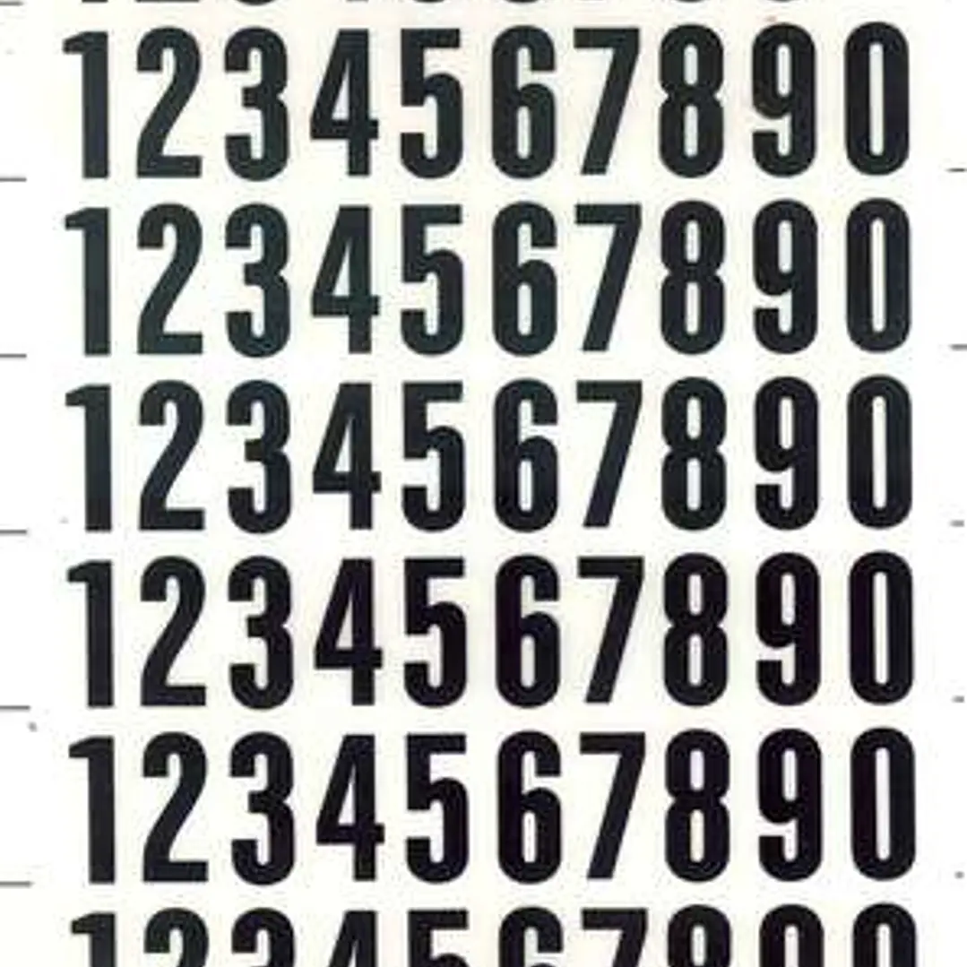 Apli Numeros Transferibles - 15mm - Facil Aplicacion - Negros Intensos - 105 Caracteres - Negro 1