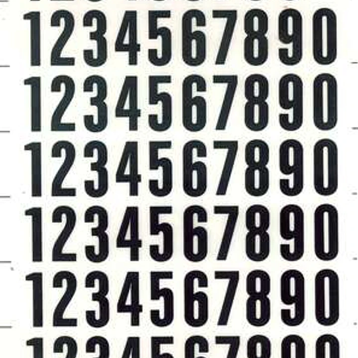 Apli Numeros Transferibles - 15mm - Facil Aplicacion - Negros Intensos - 105 Caracteres - Negro 1