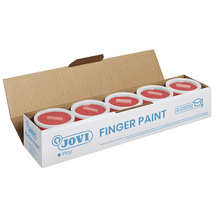 Jovi Bote de Pintura de Dedos - 125ml Pintura de Dedos - Colores Mezclables - Textura Gelatinosa - Lavable - sin Gluten Ni Alergenos - No Toxico - Est