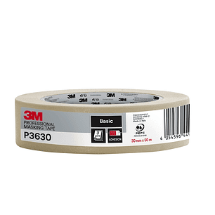 3M Cinta de Enmascarar Profesional - 30mm x 50m - 70% PEFC - Color Blanco