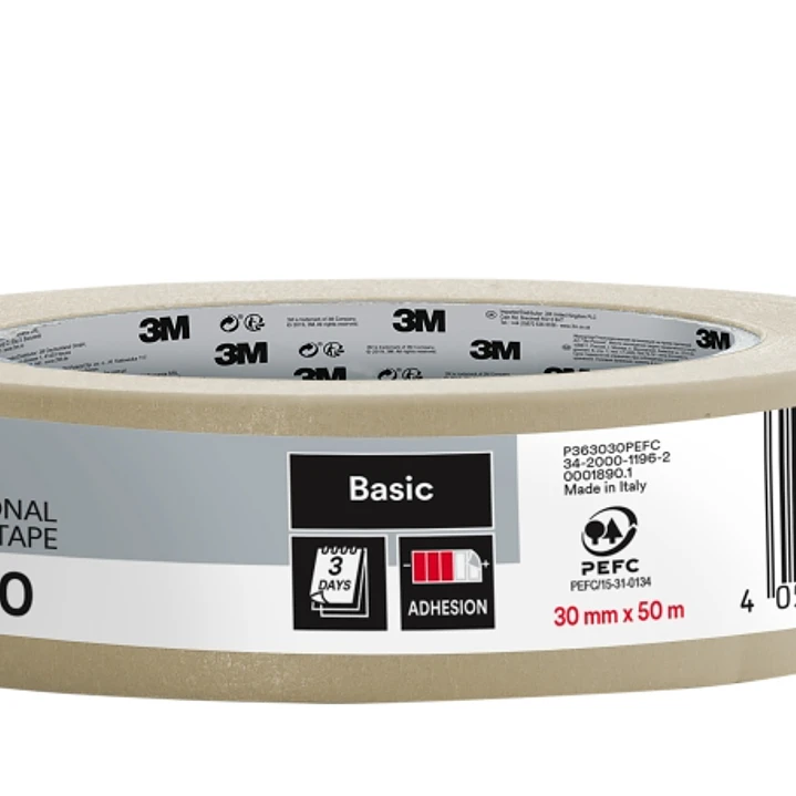 3M Cinta de Enmascarar Profesional - 30mm x 50m - 70% PEFC - Color Blanco 1