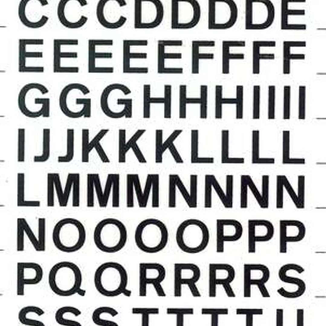 Apli Letras Transferibles Mayusculas Negras 10mm - Facil Aplicacion - 129 Caracteres - Resistente al Agua - Negro 1