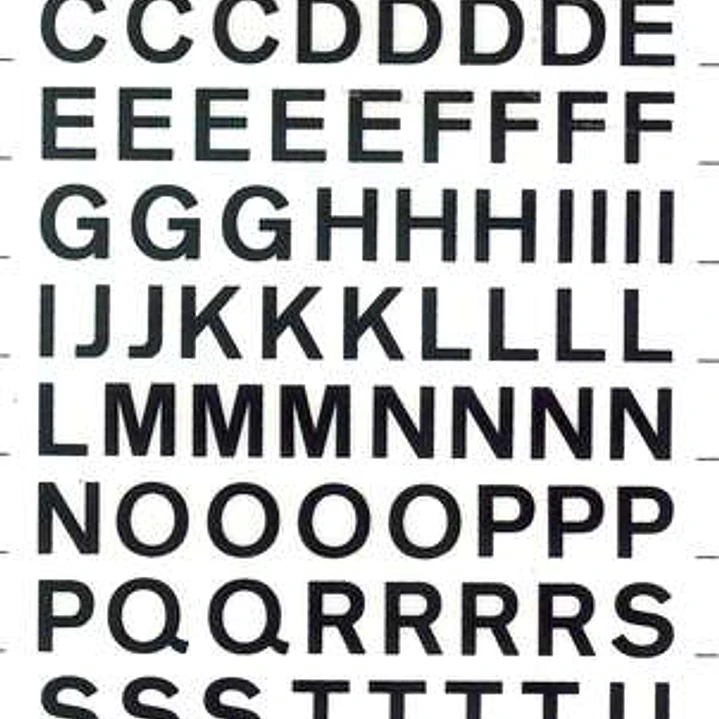 Apli Letras Transferibles Mayusculas Negras 10mm - Facil Aplicacion - 129 Caracteres - Resistente al Agua - Negro 1