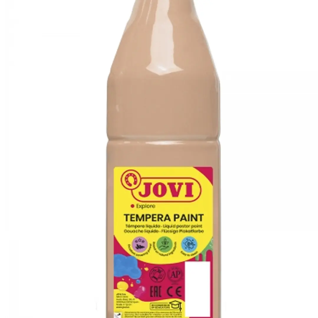 Jovi Tempera Paint Tempera Liquida 500ml - Base Agua - Lista para Usar - Alto Poder Cubriente - Secado Rapido - Excelente Fluidez - Adherencia en Mult 1