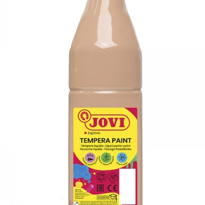 Jovi Tempera Paint Tempera Liquida 500ml - Base Agua - Lista para Usar - Alto Poder Cubriente - Secado Rapido - Excelente Fluidez - Adherencia en Mult 1