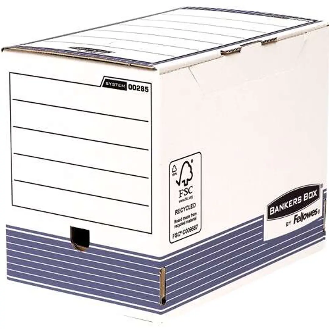 Fellowes Bankers Box Caja de Archivo Definitivo 200mm A4 - Montaje Automatico Fastfold - Carton Reciclado Certificacion FSC 1
