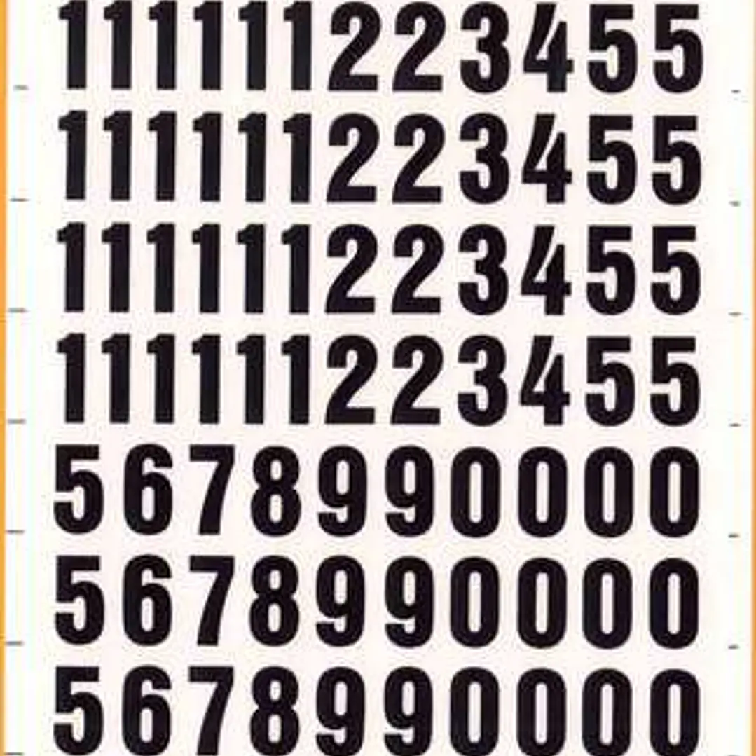 Apli Numeros Transferibles - 12mm - Facil Aplicacion - Negros Intensos - 133 Caracteres - Negro 1