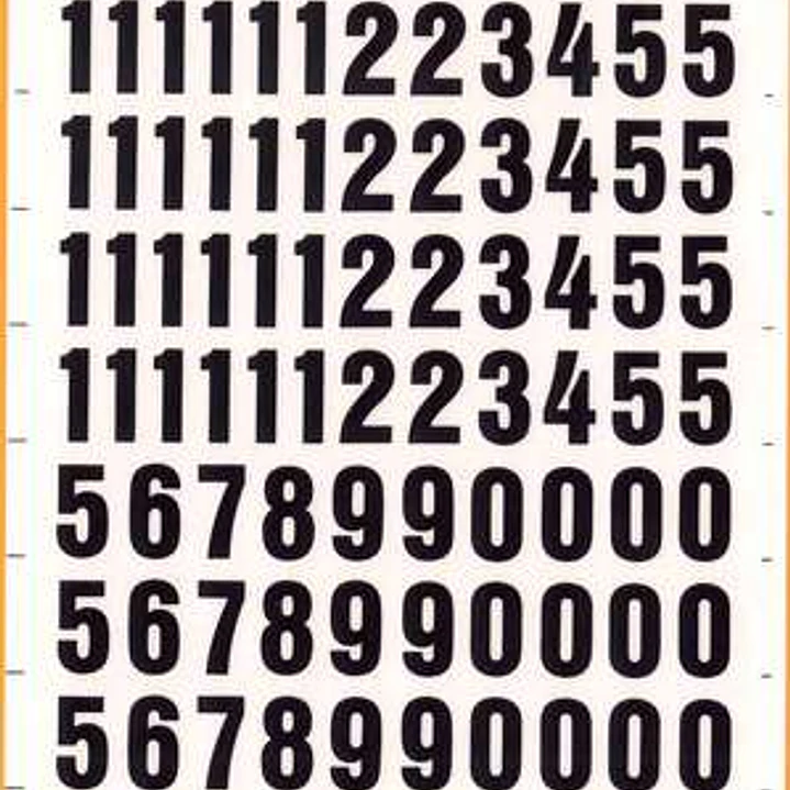 Apli Numeros Transferibles - 12mm - Facil Aplicacion - Negros Intensos - 133 Caracteres - Negro 1