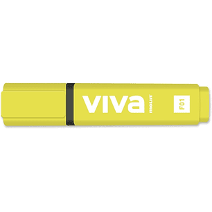 Molin Viva Marcador Fluorescente - Trazo entre 1 y 5mm - Tinta con Base de Agua - Color Amarillo