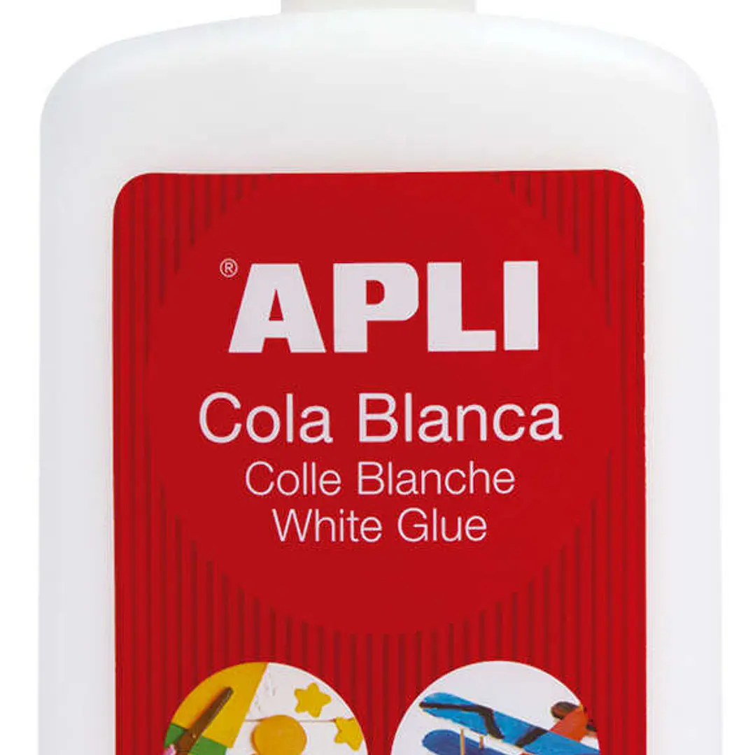 Apli Bote de Cola Blanca 250g - Secado Rapido - Resistente al Agua - Ideal para Manualidades y Trabajos Escolares 1