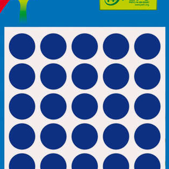 Apli Minibolsa de 175 Etiquetas Redondas Ø 13.0mm - 5 Hojas por 35 Etiquetas - Adhesivo Permanente - Aptas para Escritura con Lapiz, Boligrafo y Rotul 1