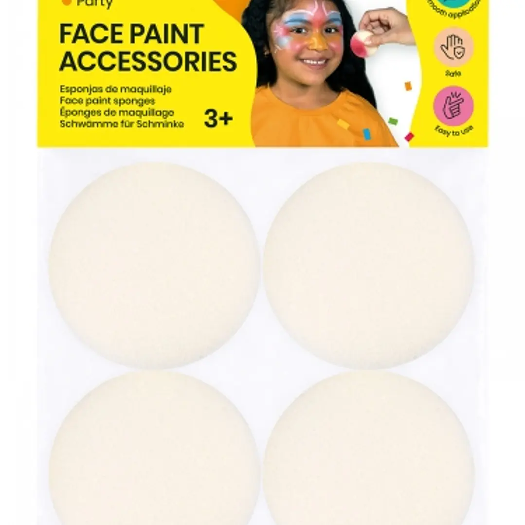 Jovi Accessories Bolsa con 4 Esponjas de Maquillaje - Alta Densidad - Acabado Uniforme - Reutilizables - Ideales para Bases y Difuminados - Color Vari 1