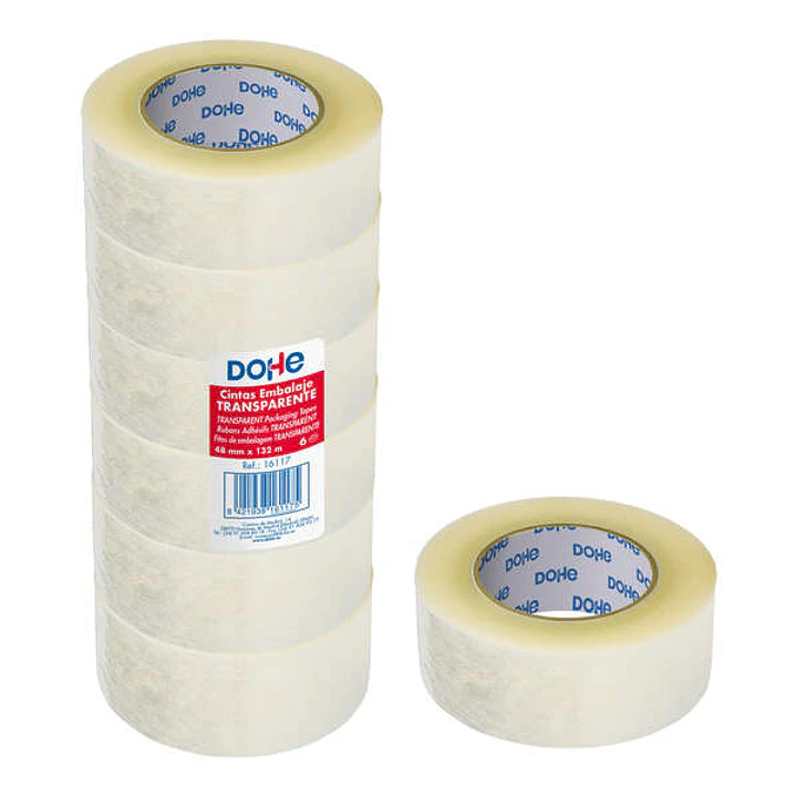 Dohe Precinto de Polipropileno Resistente 48mmx132m - Adhesivo Potente - Transparente 1