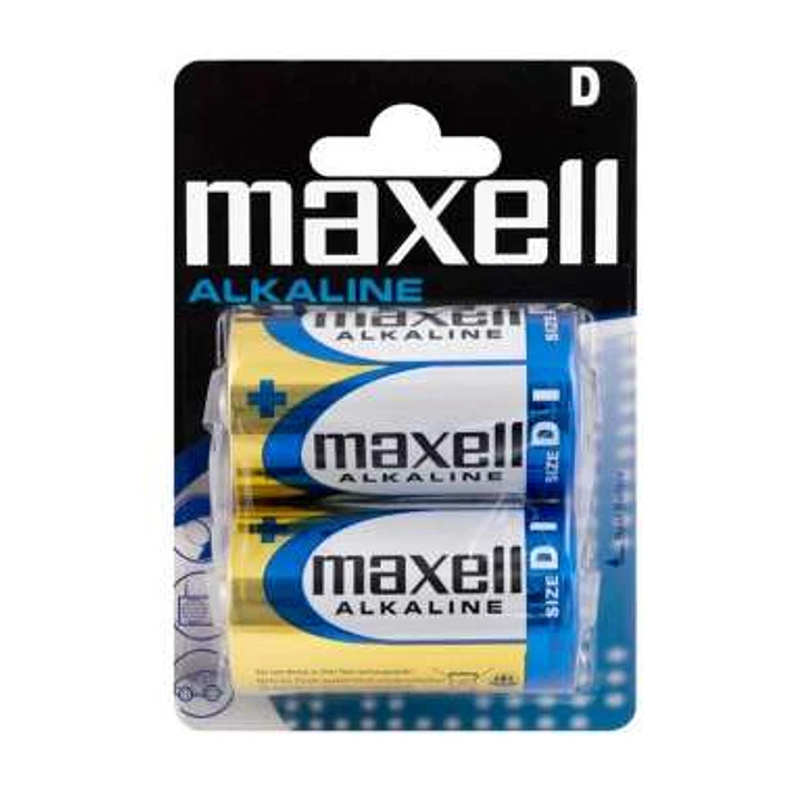 Maxell Pack de 2 Pilas Alcalinas LR20 D 1