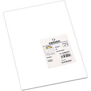 Canson Guarro Pack de 50 Cartulinas Iris A4 de 185g - 21x29.7cm - Color Blanco