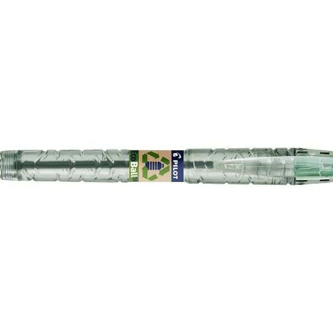 Pilot Boligrafo de Bola Retractil B2P Ecoball BeGreen - Punta Redonda 1mm - Trazo 0.27mm - 86,64% de Plastico Reciclado - Recargable - Color Verde 1