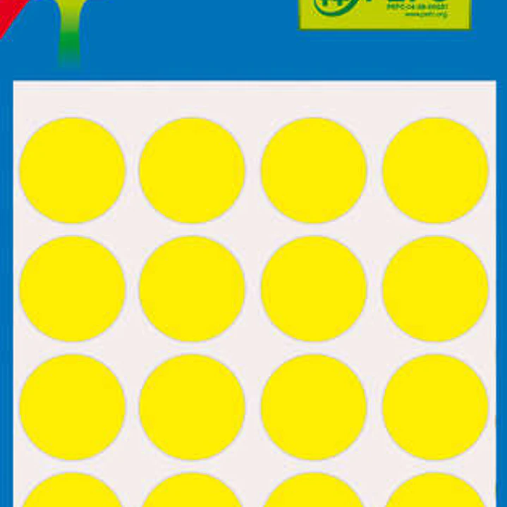 Apli Minibolsa de 100 Etiquetas Redondas Ø 19mm - 5 Hojas por 20 Etiquetas - Adhesivo Permanente - Aptas para Escritura con Lapiz, Boligrafo y Rotulad 1