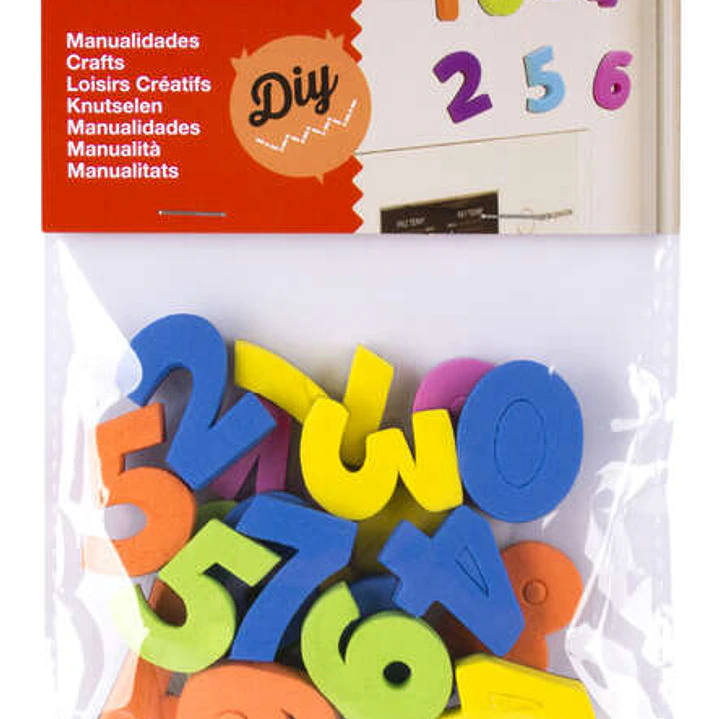 Apli Imanes Goma Eva Numeros 20U - Flexibles y Coloridos - Ideales para Manualidades y Educacion 1