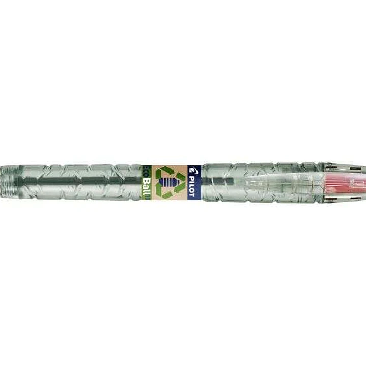 Pilot Boligrafo de Bola Retractil B2P Ecoball BeGreen - Punta Redonda 1mm - Trazo 0.27mm - 86,64% de Plastico Reciclado - Recargable - Color Rojo 1