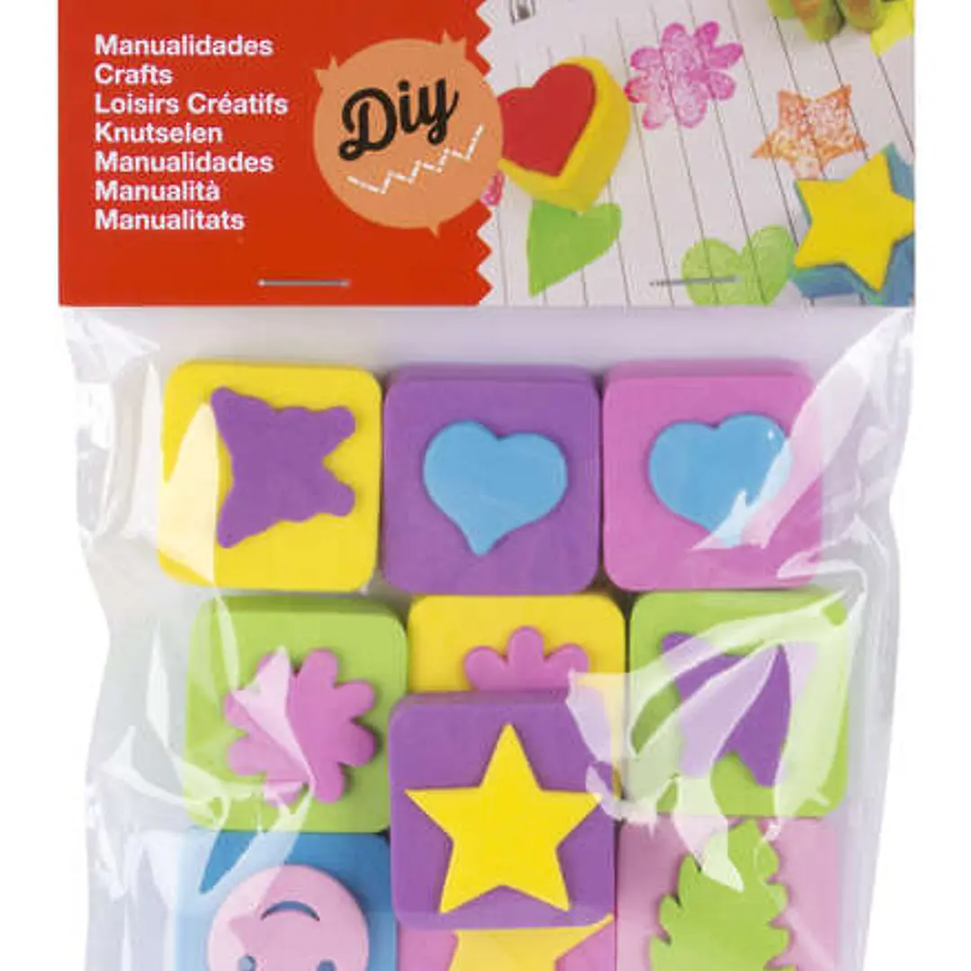 Apli Mini Sellos Goma Eva - 10 U - Ideal para Manualidades y Decoracion 1