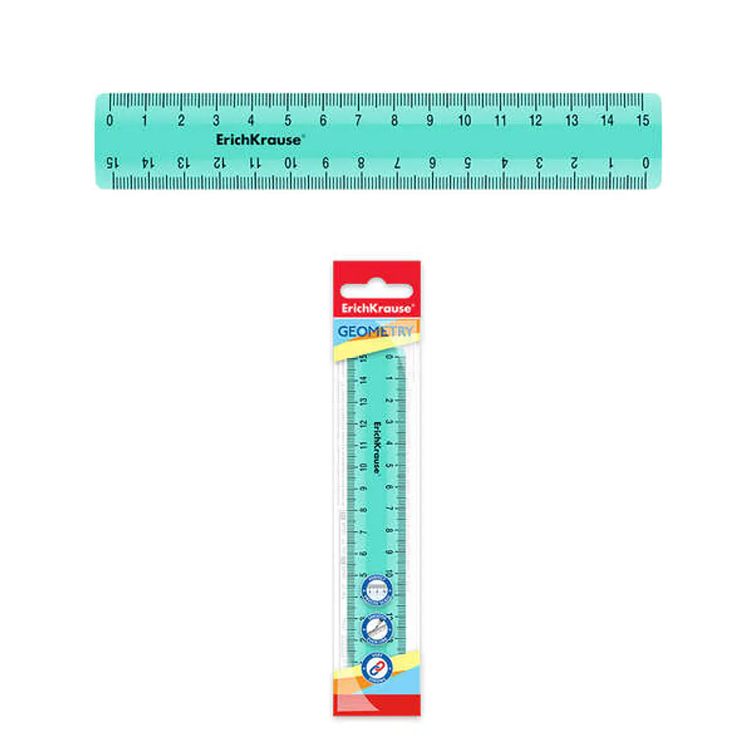 Erichkrause Regla Pastel Mint - 15cm - Menta - Bolsa de Polietileno 1