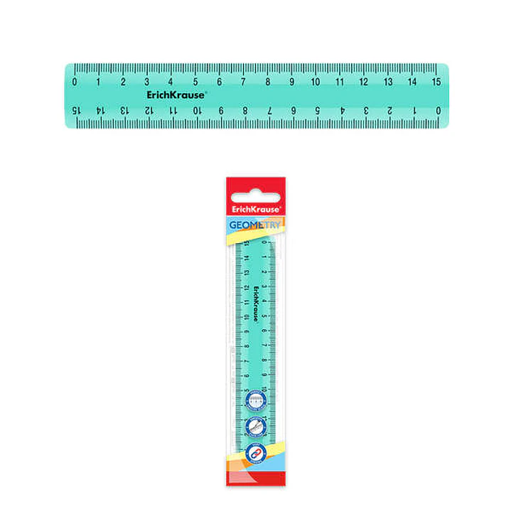 Erichkrause Regla Pastel Mint - 15cm - Menta - Bolsa de Polietileno 1