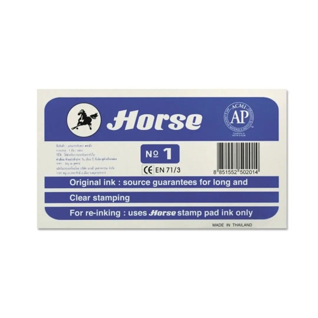 Horse Tampon Metalico Nº1 - Facil de Recargar - Resistente y Duradero - Color Azul 1