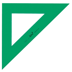 Safta Escuadra de 25cm - Metacrilato - sin Biselado - sin Graduacion - Color Verde