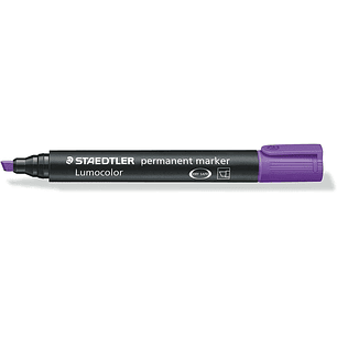 Staedtler Lumocolor 350 Rotulador Permanente - Punta Biselada 2-5mm aprox. - Tinta Base de Alcohol - Secado Rapido - Color Violeta