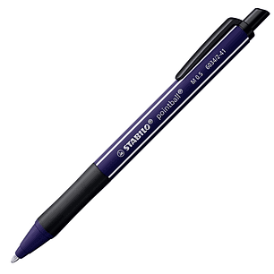 Stabilo Pointball Naturecolors Wildflower Boligrafo Retractil - Trazo 0.5mm - Hecho con 87% Bioplastico - Grip Antideslizante - Recargable - Tinta Azu