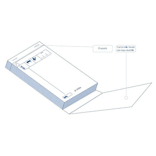 Talonario de Comandas 8.8x15 Duplicado Modelo Raya