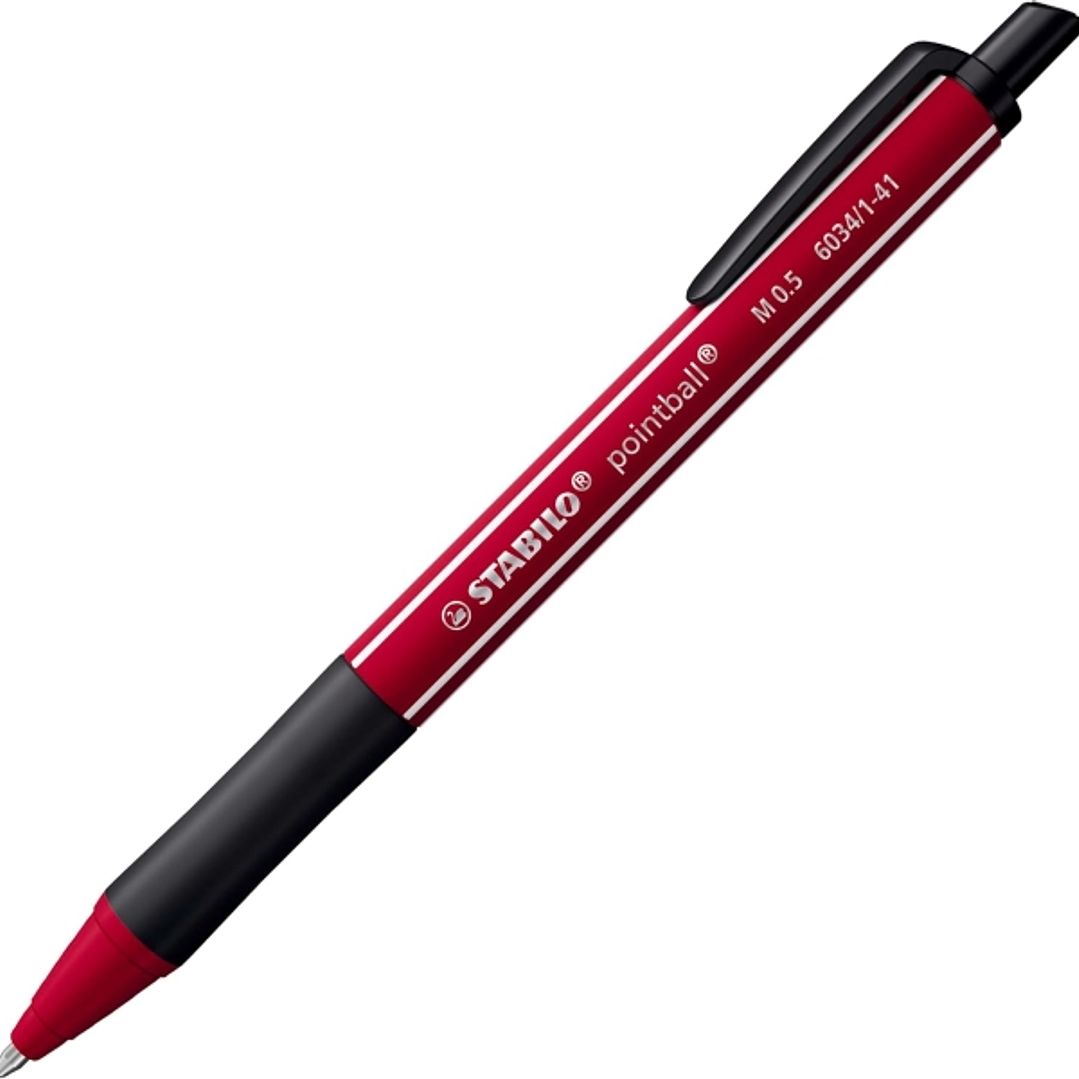 Stabilo Pointball Naturecolors Wildflower Boligrafo Retractil - Trazo 0.5mm - Hecho con 87% Bioplastico - Grip Antideslizante - Recargable - Tinta Azu 1