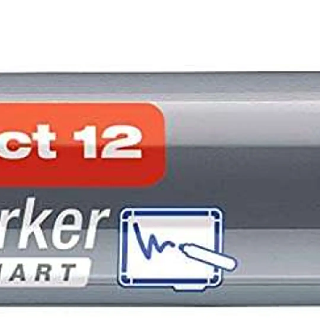 Edding Retract 12 Rotulador para Pizarra Blanca Retractil - Punta Redonda - Trazo entre 1.5 y 3mm - Recargable - Secado Rapido - Color Rojo 1