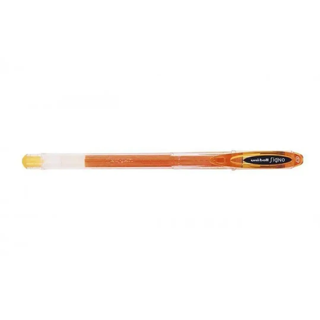 Uni-ball Signo UM-120 Boligrafo de Tinta Gel - Punta de Bola 0.7mm - Tinta Resistente al Agua y Luz - Color Naranja 1