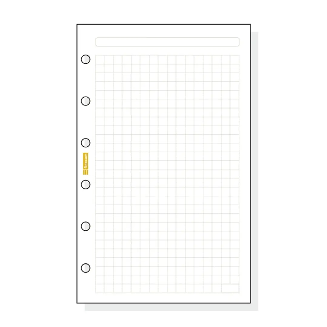 Finocam C340 Recambio para Agendas Classic - Cuadriculado - Formato 603 - 79x127x5mm - Color Blanco 1