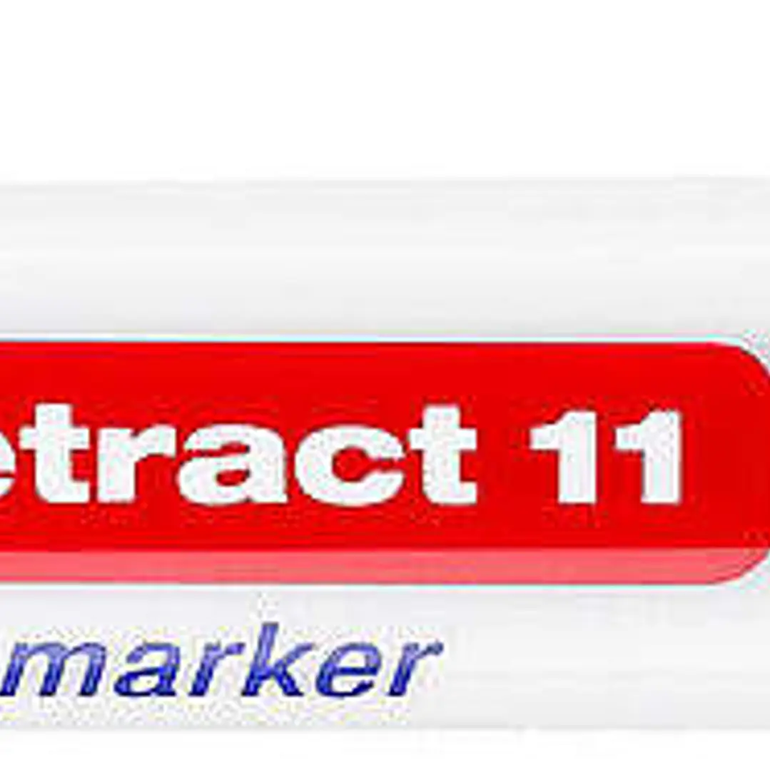 Edding Retract 11 Rotulador Permanente Retractil - Punta Redonda - Trazo entre 1.5 y 3mm - Recargable - Secado Rapido - Color Rojo 1