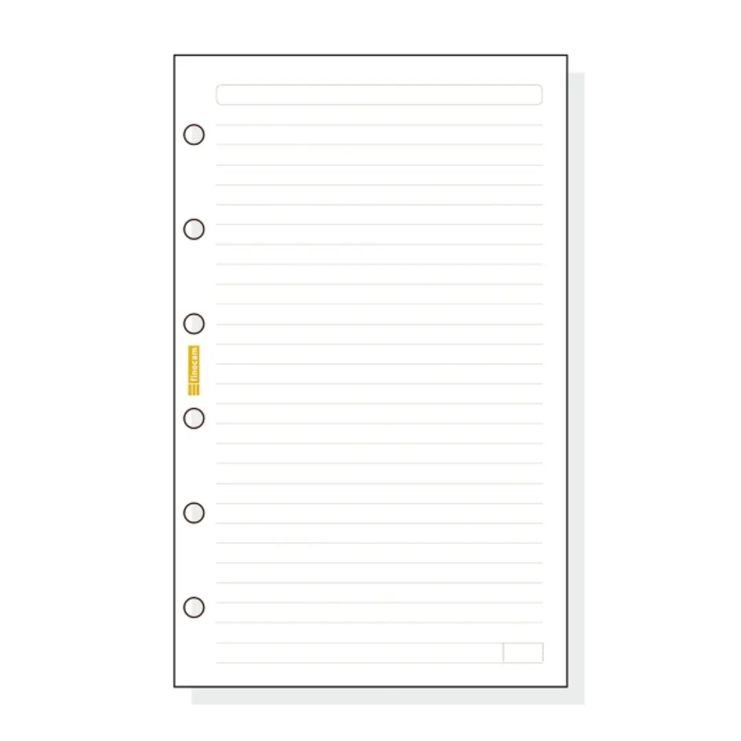 Finocam C341 Recambio para Agendas Classic - Lineas Guia - Formato 603 - 79x127x5mm - Color Blanco 1