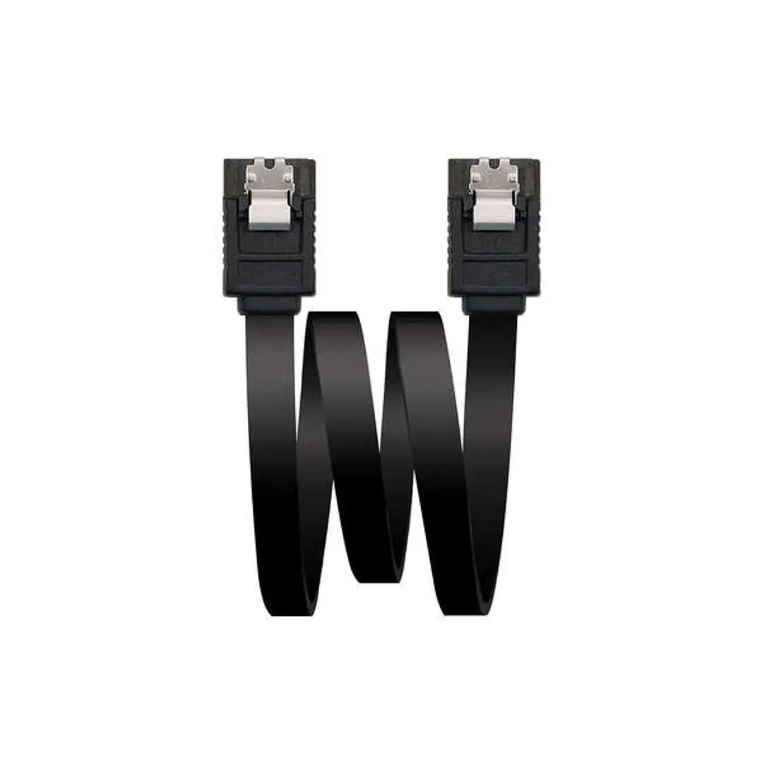 Nanocable Cable Datos SATA III 6Gbps con Anclajes 0.50m - Color Negro 1