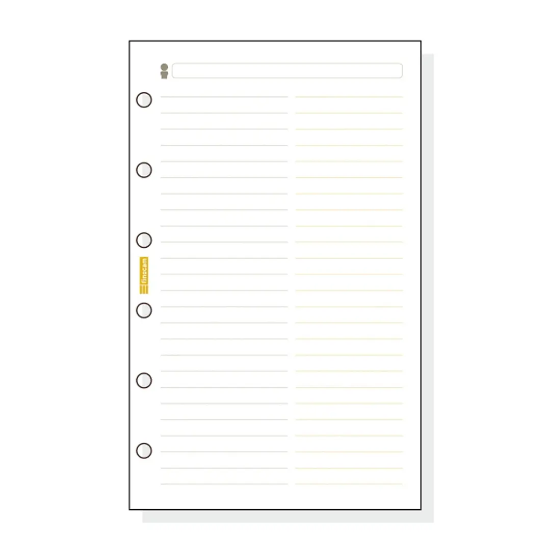 Finocam C354 Recambio Telefonico para Agendas Classic - Formato 603 - 79x127x5mm - Color Blanco 1