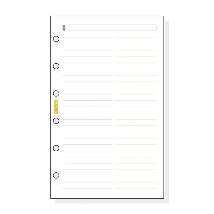 Finocam C354 Recambio Telefonico para Agendas Classic - Formato 603 - 79x127x5mm - Color Blanco 1