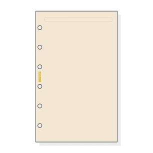 Finocam C343 Notas de Recambio para Agendas Classic - Liso - Formato 603 - 79x127x5mm - Color Crema