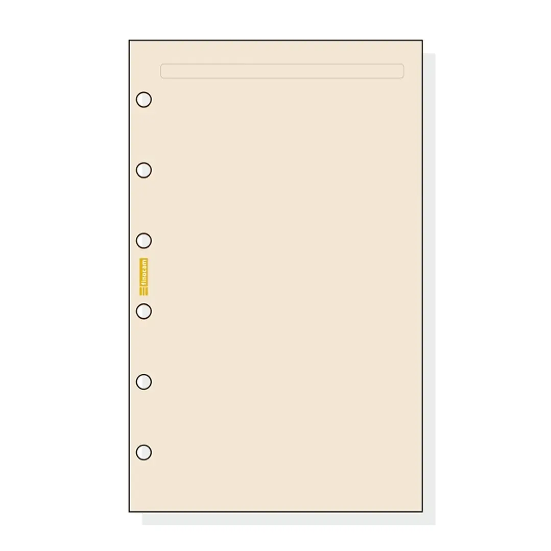 Finocam C343 Notas de Recambio para Agendas Classic - Liso - Formato 603 - 79x127x5mm - Color Crema 1
