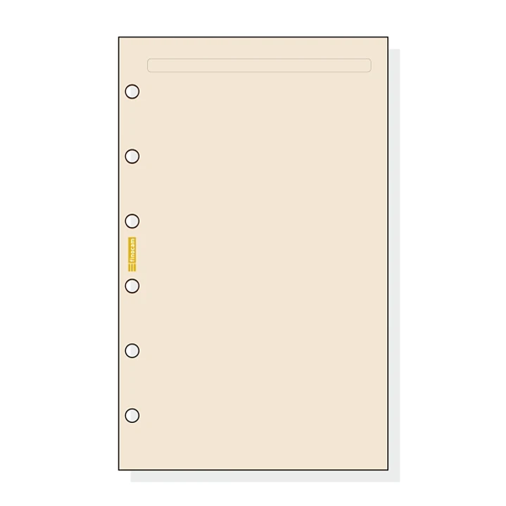 Finocam C343 Notas de Recambio para Agendas Classic - Liso - Formato 603 - 79x127x5mm - Color Crema 1
