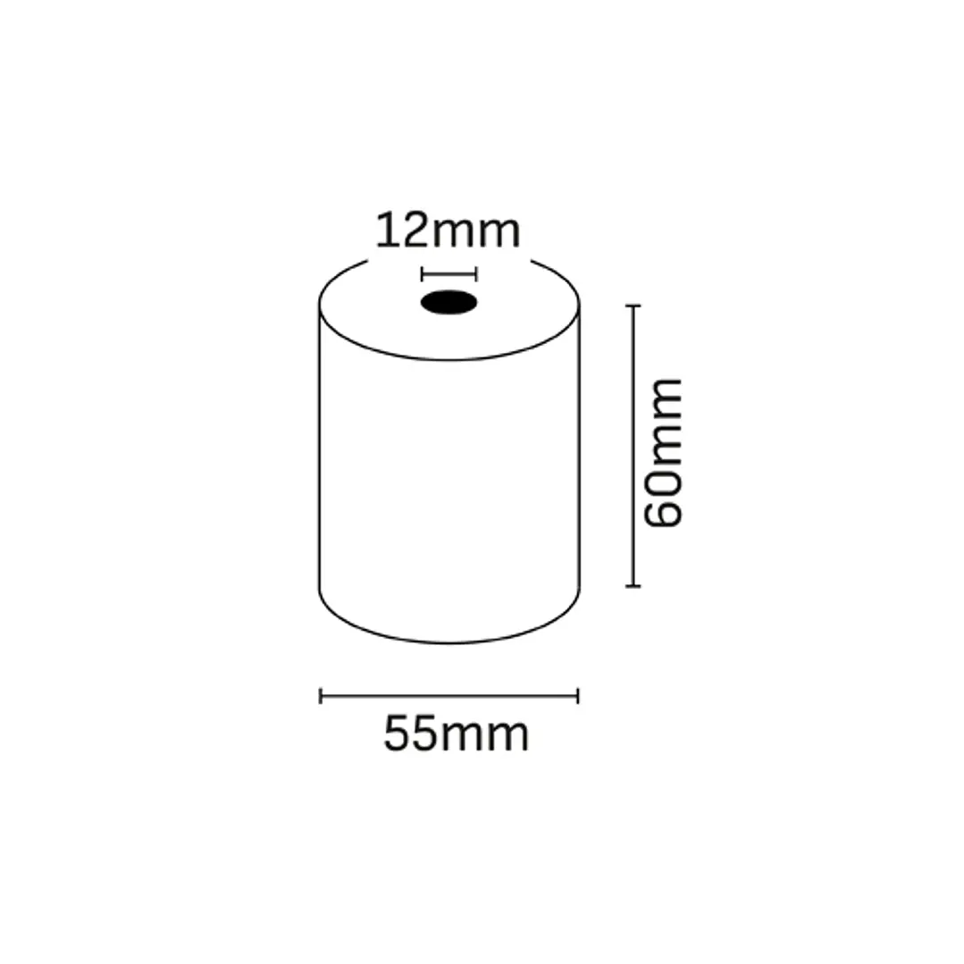 Oqonos Rollo de Papel Termico 60x55x12mm, Libre de BPA, FSC 1