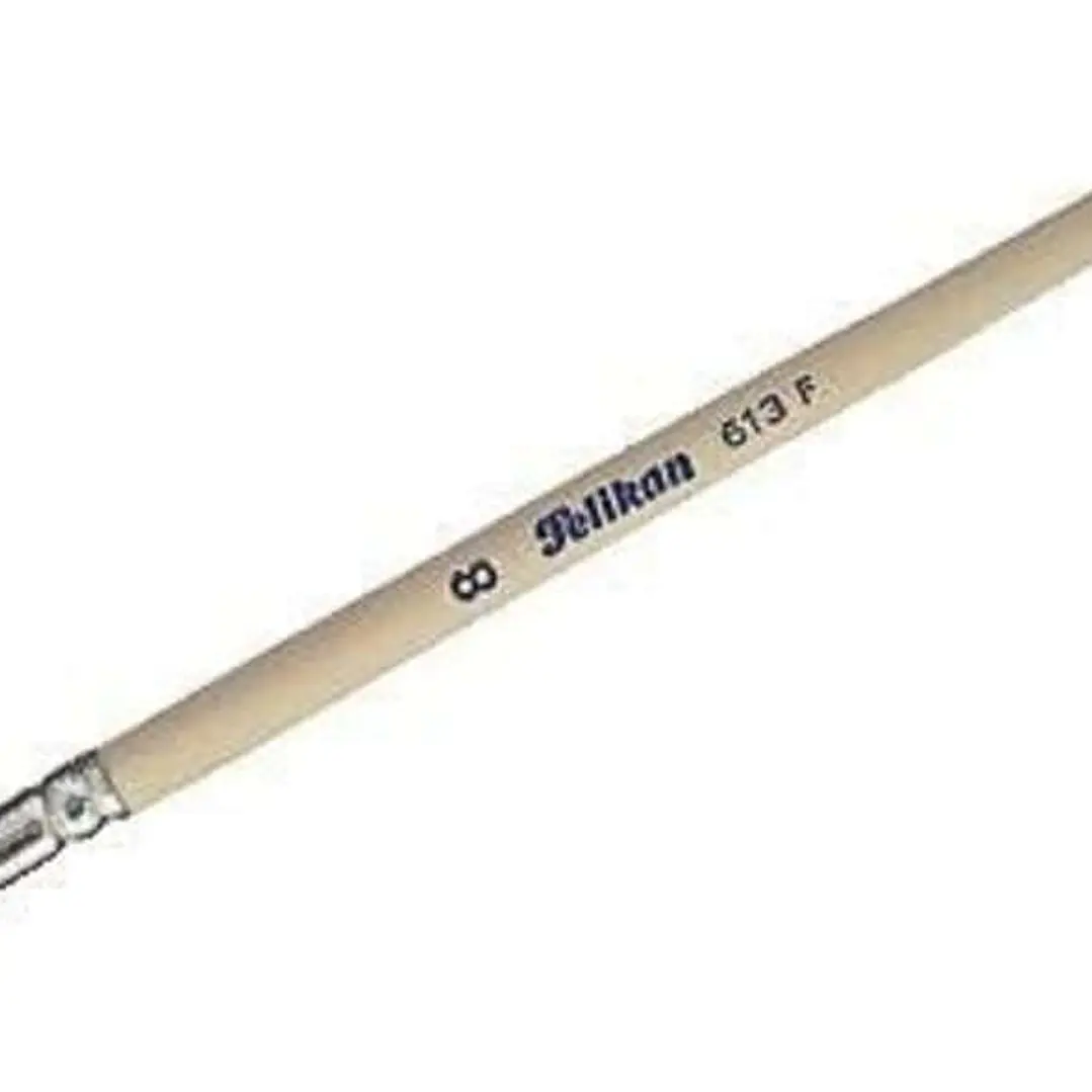 Pelikan Pincel Serie 613F N. 8 - Pelo Natural - para Colores Pastosos - Oleo, Acrilico y Tempera 1