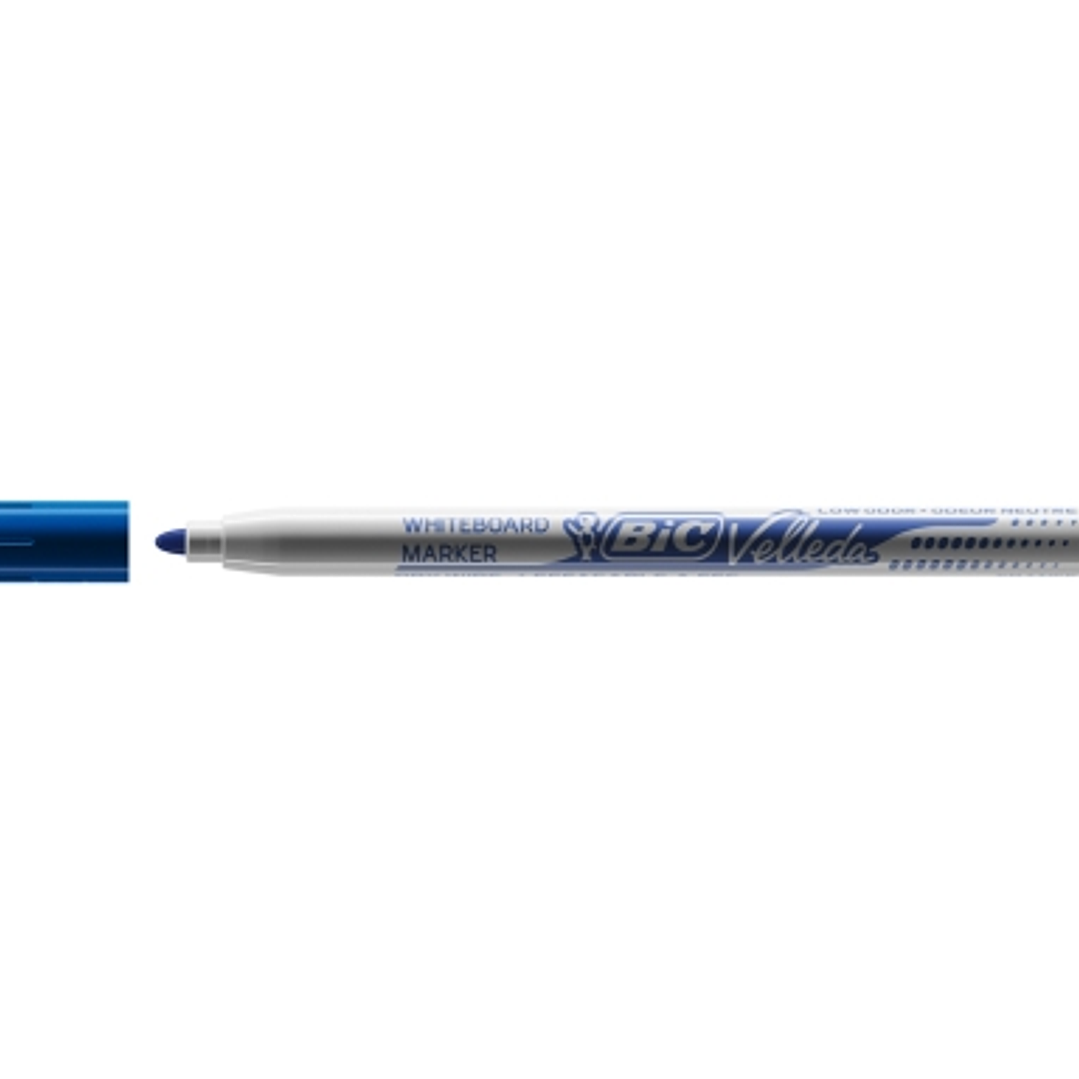 Bic Velleda 1721 Rotulador para Pizarra - Punta Fina - Trazo de 1.5mm - Borrado Optimo - Color Azul 1