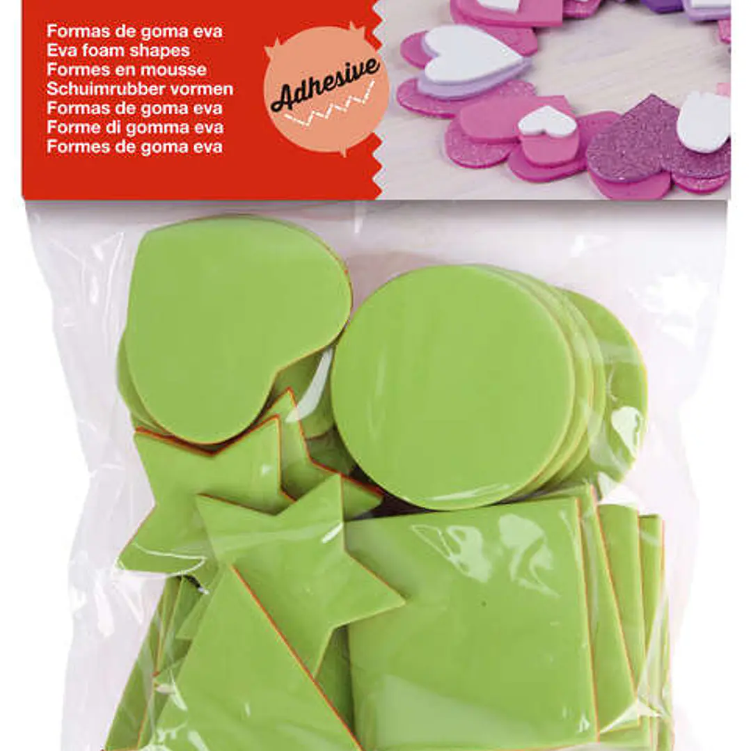 Apli Formas Goma Eva Multicapa 25 U - Material de Alta Calidad - Multicolor - Facil de Cortar y Pegar 1