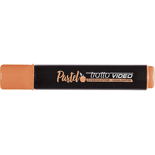 Tratto Video Pastel Marcador Fluorescente - Punta Biselada - Tinta al Agua - Secado Rapido - Color Naranja Albaricoque