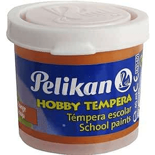 Pelikan Tempera Escolar Frasco 40ml - Facil de Lavar - Ideal para Actividades Escolares - Color Naranja