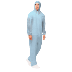 Santex Mono de Polipropileno con Capucha 40gr. Talla XL - Cremallera y Elasticos para Mejor Ajuste - Conforme (UE) 2016/425 - Color Azul